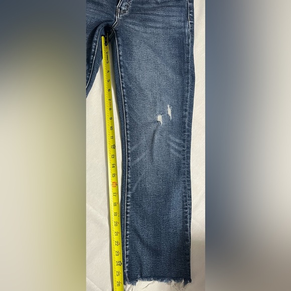 Flying Monkey Jeans Women’s 29 Raw Edge Straight Leg Medium Wash F5679A - Picture 7 of 11